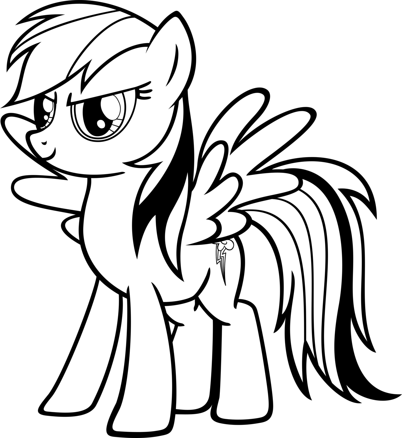 Coloriage Rainbow Dash