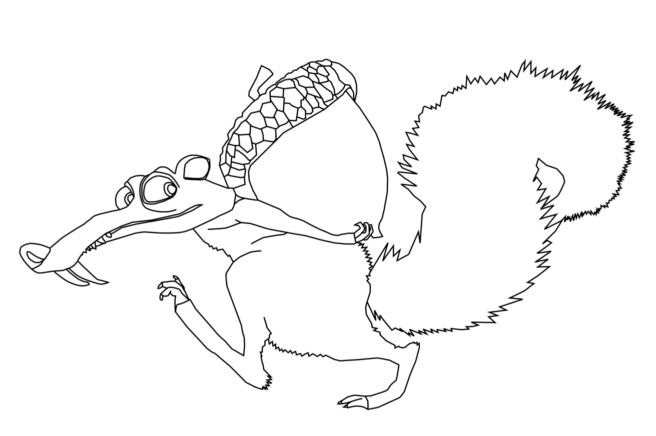 Coloriage Scrat Age de Glace
